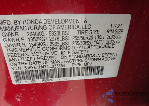 2022 Acura Mdx Technology Package z USA, uszkodzony, nr VIN 5J8YE1H47NL033554